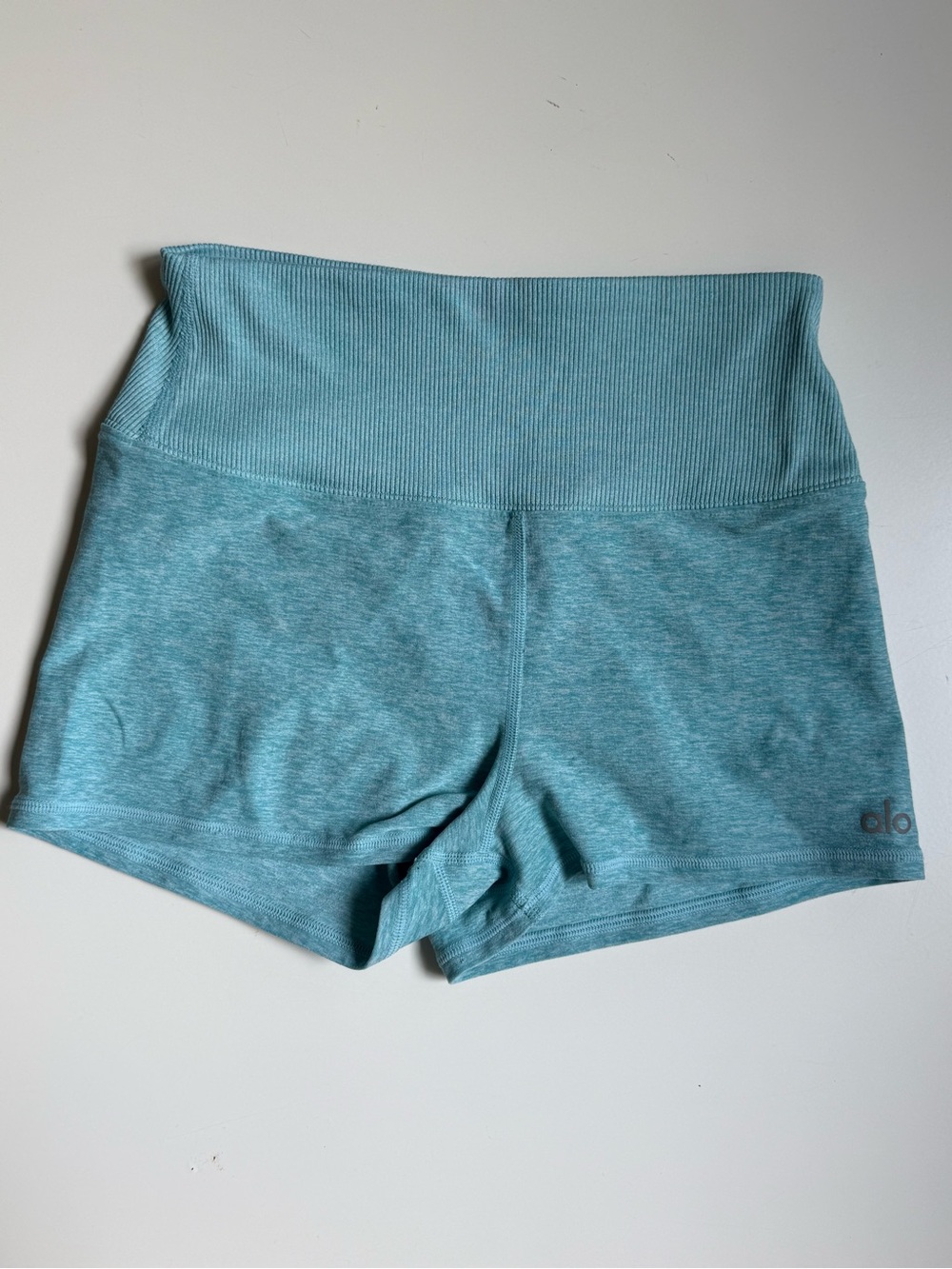Alo Yoga Alosoft Aura Shorts Blue Quartz Heather Size Small